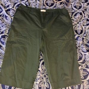 Preswick & Moore Woman’s Casual Capri Pants 100% Cotton Green Size 20W